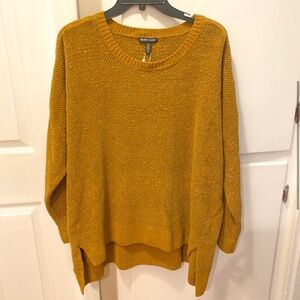 NWT Eileen Fisher Gold Tweedy Organic Cotton Sweater size L